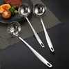 Colher de Panela Quente para Sopa Doméstica de Aço Inoxidável 304 com Cabo Longo, Colher Escumadeira, Concha de Sopa, Colher de Hotel, Colher com Logo