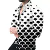 Comercio Exterior Europeo y Americano Camisa Estampada 3D para Hombre Primavera y Otoño Nuevo Estilo Casual de Moda Camisa de Manga Larga para Hombre Talla Grande Camisa Venta al por Mayor