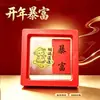 Pegatina de Teléfono Zodiaco con Lámina Dorada Empaque de Caja Colgante Pegatina Trasera de Teléfono Apertura Evento Rojo Fuente de Regalo