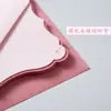Sobres para Tarjetas de Felicitación de la Serie Rosa Sencilla Más Vendidos Transfronterizos con Bordes Ondulados de Colores, Invitaciones Estilo Europeo Hechas a Mano, Sobres Estilo Occidental