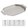 Bandeja Retrô de Aço Inoxidável 304 Prato Octogonal para Churrasco Prato para Peixe Grelhado Prato para Fondue Bandeja Octogonal Prato para Espetinhos