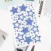 Adesivos de estrela pentagrama azul com strass para show, maquiagem de apoio azul, adesivos de pedras de strass autoadesivos para meninas