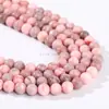 Jingde Jewelry Pedras Zebra Rosa Naturais Contas Soltas DIY Artesanal Acessórios Semi-Acabados Contas para Joias Acessórios Atacado