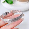 Pulsera de plata de ley 999 con pie de Sutra del Corazón Baifu, pulsera retro con nicho, pulsera de sentido avanzado, regalo para mamá y abuela