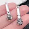 Símbolos de Instrumentos Musicales de Plata Antigua Colgante Retro Joyería de Aleación Colgante Accesorios para Pulsera Collar Llavero DIY