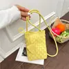 Cross2026 Nueva Moda Cruzada Bolso Tejido para Teléfono Pequeño Fresco Personalidad Tendencia Bolso Cruzado Bolsos Extranjeros Mujer