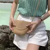 Set de sombrero de playa y bolso transfronterizo, sombrero de sol de verano de ala ancha, protección UV, sombrero de paja tejido con lazo de lino