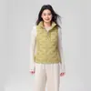 Colete de Penas Leve Feminino com 90% de Penas, Gola Alta, Novo Estilo Outono e Inverno, Colete Emborrachado com Padrão de Nuvens, Tendência
