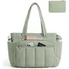 Bolsa Tote Feminina com Alças para Mala, Múltiplos Bolsos, para Escritório, Viagens de Negócios, com Necessaire e Bolsa de Armazenamento