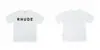Colección de Camisetas de Manga Corta RHUDE Versión Alta Transfronteriza Vintage Americano Marlboro Streetwear Casual Holgadas para Pareja Cuello Redondo