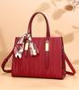 Bolso de Boda Rojo Texturoso para Mujer 2022 Capacidad Atmosférica de la Novia Bolso de Boda de la Madre Bolso Cruzado para Mediana Edad