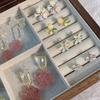 Aretes franceses delicados retro de cristal rosa con forma de flor para mujer aguja de plata s925 diseño de nicho aretes elegantes de alta gama
