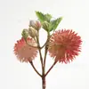Cabeça de Flor de Cardo Exquisita Simulação Cor de Outono DIY Arranjo Floral Artesanal Guirlanda Buquê Flor de Videira Fazendo Acessórios de Flores Artificiais