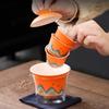 Tazón Tapa Taza Cerámica Far Mountain Express Juego de Té de Viaje Una Olla Tres Tazas Juego de Té Kung Fu para Exterior Bolsa de Almacenamiento Regalo de Negocios