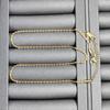 Acero de Titanio Casual Dorado Cadena Suelta Cadena de Perlas de Colores Cadena Caja Cadena Retorcida Más Cadena de Extensión Joyería Versátil que Conserva el Color Simple