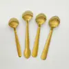 Cuchara de Concha de Acero Inoxidable, Cuchara de Café Retro, Cuchara para Revolver, Cuchara para Postre de Hogar y Restaurante, Cuchara para Miel, Cucharilla de Té Multipropósito