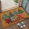 Nueva alfombrilla de Navidad transfronteriza para decoración de entrada de casa, resistente a la suciedad, duradera, fácil de limpiar, felpudo de entrada