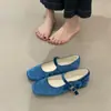Zapatos Planos de Terciopelo Coreano Estilo Ins de Correa Única y Boca Baja para Mujer, Zapatos de Abuela Versátiles y Cómodos, Zapatos Mary Jane Retro
