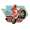 Broche de Emblema de Moto Esportiva Dobrado e Deformado Acessórios de Vestuário de Corrida Montanha Corrida Broche Decoração de Mochila Escolar