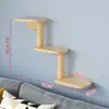 Marco de Escalada de Madera para Gatos en Stock, Marco de Escalada de Madera Maciza Montado en la Pared para Gatos, Plataforma de Salto para Gatos, Rascador para Gatos, Plataforma de Salto Montada en la Pared para Gatos