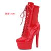 Europeo y americano talla grande 14 cm discoteca pole dance moda pasarela botas de tacón alto escenario pasarela botas de moda