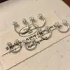 Uñas Super Brillantes para Hueso de la Oreja No Necesitan Quitarse al Dormir, Anillos de Herradura de Hebilla Giratoria Doble Cara, Pendientes de Diseño Nicho, Pendientes para Mujeres para Soportar Orejas Perforadas