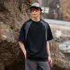Camiseta Masculina de Manga Curta Respirável em Malha de Seda Gelo Nasa Verão 2026 Nova Top de Secagem Rápida para Lazer ao Ar Livre e Esportes
