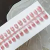 30 peças de blush para unhas usado à mão, temperamento francês, adesivo de unha removível versátil