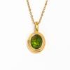 Colar de zircônia de alta qualidade, estilo ins de meados da antiguidade, nicho, feminino, luxo leve, elegante, versátil, aço titânio, pingente de ouro 18K, atacado