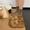 Sapatos de salto único de uso duplo Lade femininos outono 2026 fivela bonitos moda salto oculto slip-on sapatos femininos sapatos de couro pequenos britânicos