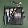 Conjunto de Pincéis de Maquiagem Nuvem Verde Super Macio com 14 Peças e Cerdas Ultra Macias, Conjunto Completo para Iniciantes, Incluindo Pincel para Pó e Ferramentas de Beleza para Sombras
