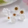 Estilo Nuevo Estilo Hyun Ya Pendientes de Girasol Tejidos de Lana Tendencia para Niñas Fresco Felpa Felpa Bola Flor Joyería para Orejas