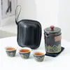 Juego de Té de Viaje Portátil al Por Mayor Juego de Té Kung Fu para Exterior Taza Rápida Vacaciones Regalo Chino de Negocios Logotipo