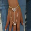 Pulsera de mariposa de diamantes súper llamativos, lujo francés, elegante, de alta gama, anillo, una pieza, accesorios de celebridades de Internet de moda.