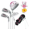 Golf Niños Principiantes Práctica Palo Madera 7 Hierro Putter Herramientas de Bola para Niños Club de Competición Bolsa para Pelotas