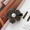 Presilha de Cabelo Flor de Strass com Sensor de Água para Mulheres 2024 Novo Estilo Presilha para Cabelos Quebrados na Parte de Trás da Cabeça, Clipe Bico de Pato para Franja Lateral