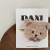 Nuevo Oso de Peluche Beige Amor Combinación de Pasador para el Cabello Diadema Pinza Lateral para el Cabello de Bebé Tendón de Goma