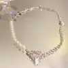 Colar de Pérolas Irregular Anti-Barroco de Luxo Leve Francês para Mulheres Pingente de Nicho Gargantilha Clavícula Novo Tendência Temperamento