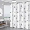 Conjunto de cortina de chuveiro à prova d'água e resistente a mofo para atacado e exportação, incluindo uma cortina de chuveiro, tela de privacidade e cortina de banheiro, projetado para ser à prova d'água e isolante térmico, e pode ser instalado sem furar