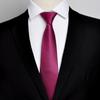 Corbata Roja para Hombre con Estilo de Cremallera, Ropa Formal para Bodas, Novio, Negocios, Anudada a Mano, Fácil de Jalar Sin Nudos