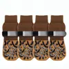 Calcetines para Mascotas Más Vendidos Transfronterizos, Paquete de Cuatro, Calcetines Antideslizantes de Suela Suave para Perros Grandes y Pequeños, Cubrepatas para Cachorros