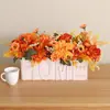 Planta de Dahlia Artificial en Maceta Margarita Decorativa Flor Decorativa Año Nuevo Exhibición para el Hogar Boda Adornos de Decoración para Bodas
