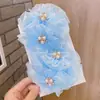 Ornamento de Cabelo para Dança Infantil Adorno de Cabeça para Damas de Honra Coque de Bola para Festa Anel de Cabelo Elástico Flor Botão de Flor Acessório de Cabeça para Bebês Meninas