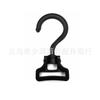 Suministro de fábrica 38 mm gancho giratorio universal de plástico negro gancho de interrogación gancho para tienda de campaña Accesorios Venta al por mayor