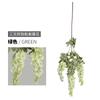 Simulación de diseño de techo de boda, red de flores de glicina, trigémino, decoración de pared con flores rojas, simulación de flores falsas, enredadera de flores