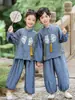 Conjunto Tradicional Chino para Niños, Nuevo Hanfu de Estilo Chino de Verano, Versión Delgada, Vestido Formal para Niña de un Año, Atuendo para Fiesta de Cumpleaños, Traje Tang, Disfraz Antiguo