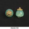 Botões de Fecho Cheongsam, Botões de Metal em Formato de Maçã de Jade Estilo Retrô, Acessórios Decorativos Estilo Chinês para Traje Tang