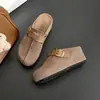 Zapatos Birkenstock para Mujer que Aumentan la Altura 7CM, Nuevos Otoño 2026 Versátiles Vintage Mocasines de Punta Cerrada con Suela Gruesa para Mujeres Bajitas