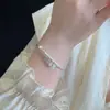 Etiqueta de tirar y empujar Pulsera de Plata Feliz Ping An Pulsera para Mujer Pulsera de Plata Diseño de Nicho Sentido del Diseño Regalo de San Valentín para Novia