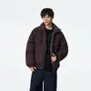 NASA SOBRE Jaqueta de algodão estilo americano com gola alta, casaco curto de algodão masculino para primavera e outono, jaqueta puffer masculina